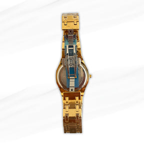 Lookworld Golden Gold-Plated Diamond-Studded Women’s Watch – Elegant and Sparkling Design