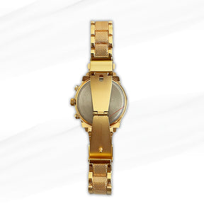 Supleon Luxury Gold-Plated Women's Watch – Elegant Timepiece with Crystal Accents