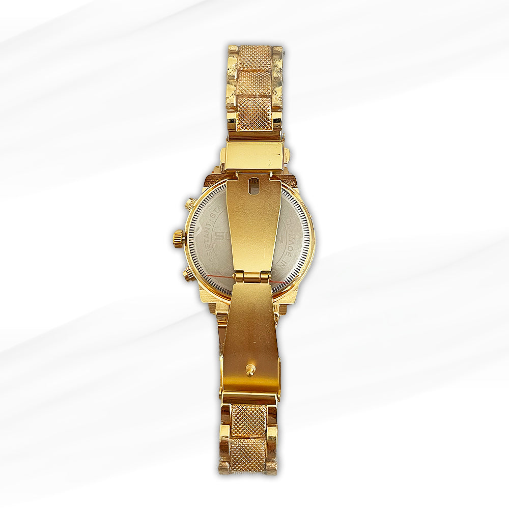 Supleon Luxury Gold-Plated Women's Watch – Elegant Timepiece with Crystal Accents