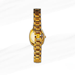 Comelot Gold-Tone Luxury Quartz Women’s Watch – Elegant Crystal Accents