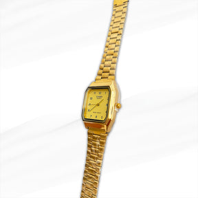 Casio Wter Resistant Classic Gold-Plated Square Women’s Watch – Timeless Elegance and Precision