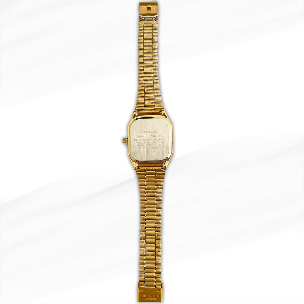 Casio Wter Resistant Classic Gold-Plated Square Women’s Watch – Timeless Elegance and Precision