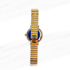 Luxury Luxurious Golden Bracelet Watch with Crystal Accents